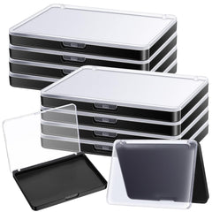 Lemecima magnetic makeup palette collection showing eight empty palettes for DIY cosmetics organization