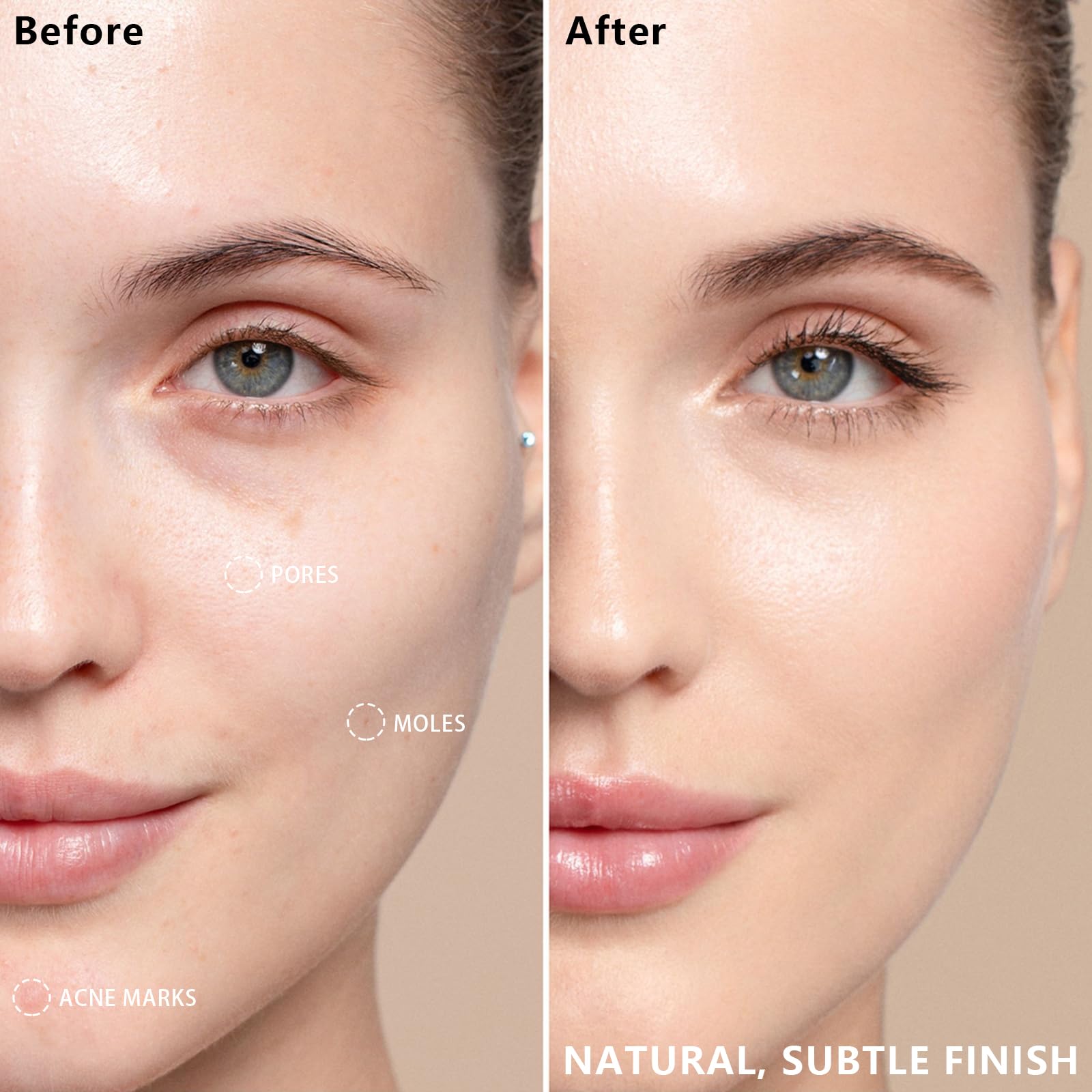LemonSac lightweight breathable makeup base creates natural matte glow