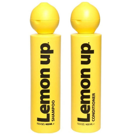 Lemon Up shampoo bottle front view highlighting hydration and lemon scent
