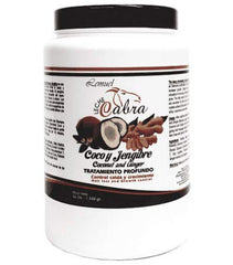 LEMUEL coconut ginger hair treatment packaging shows a product ready for nourishment and conditioning.