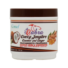 Lemuel Leche Cabra Coconut and Ginger Treatment bottle for silky, manageable hair