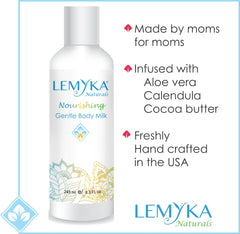 Hands applying LEMYKA cream after washing for soft skin