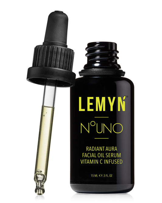 Lemyn Organics Hydrate & Glow bottle pour for smooth, even application