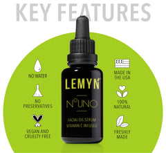Lemyn Organics sugarcane squalane bottle emphasizing deep hydration