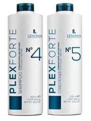 Lendan Plex Forte Shampoo bottle restores strength and shine, ideal for hair recovery.