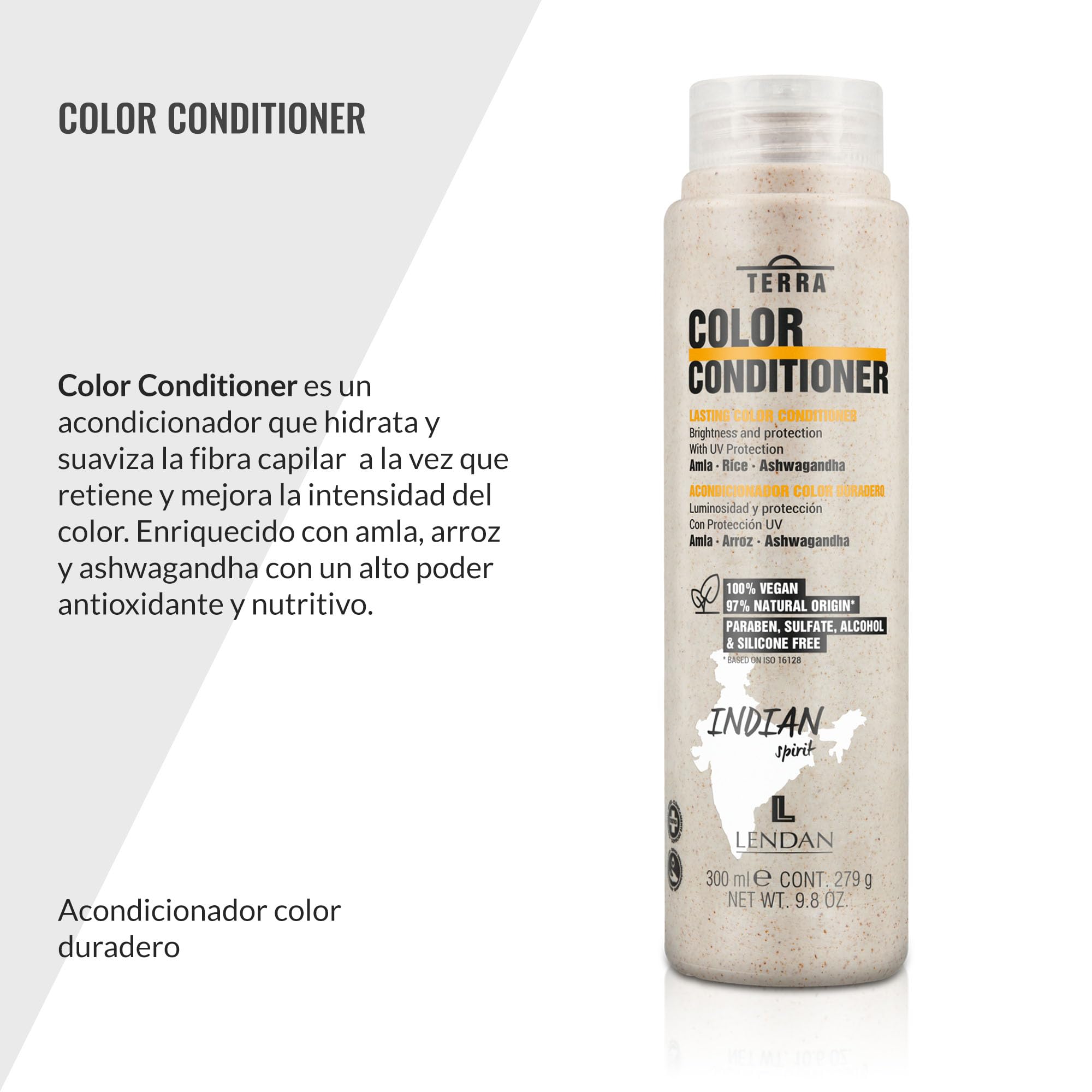 Applying Terra Color Conditioner to damp hair for even distribution