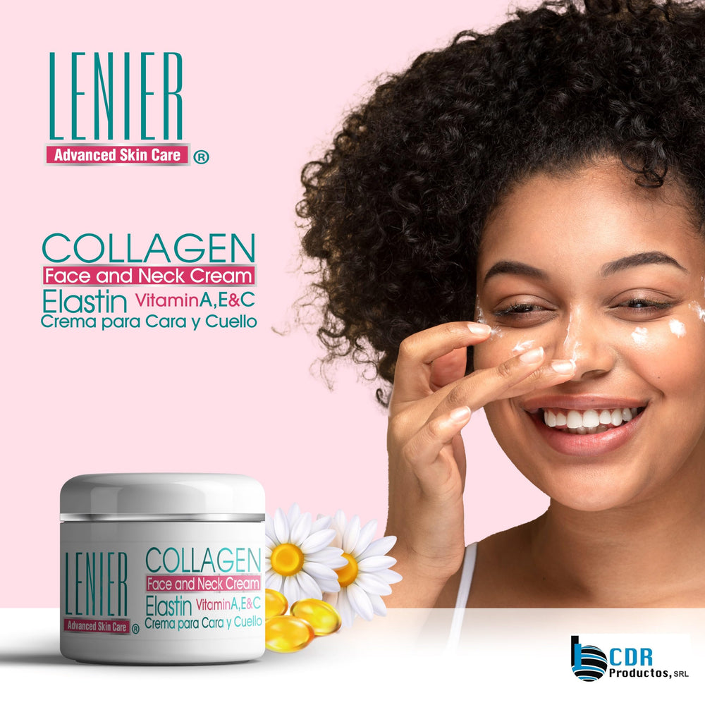 Lenier Collagen and Elastin Face Cream packaging on shelf suggesting premium, sulfate-free formula.