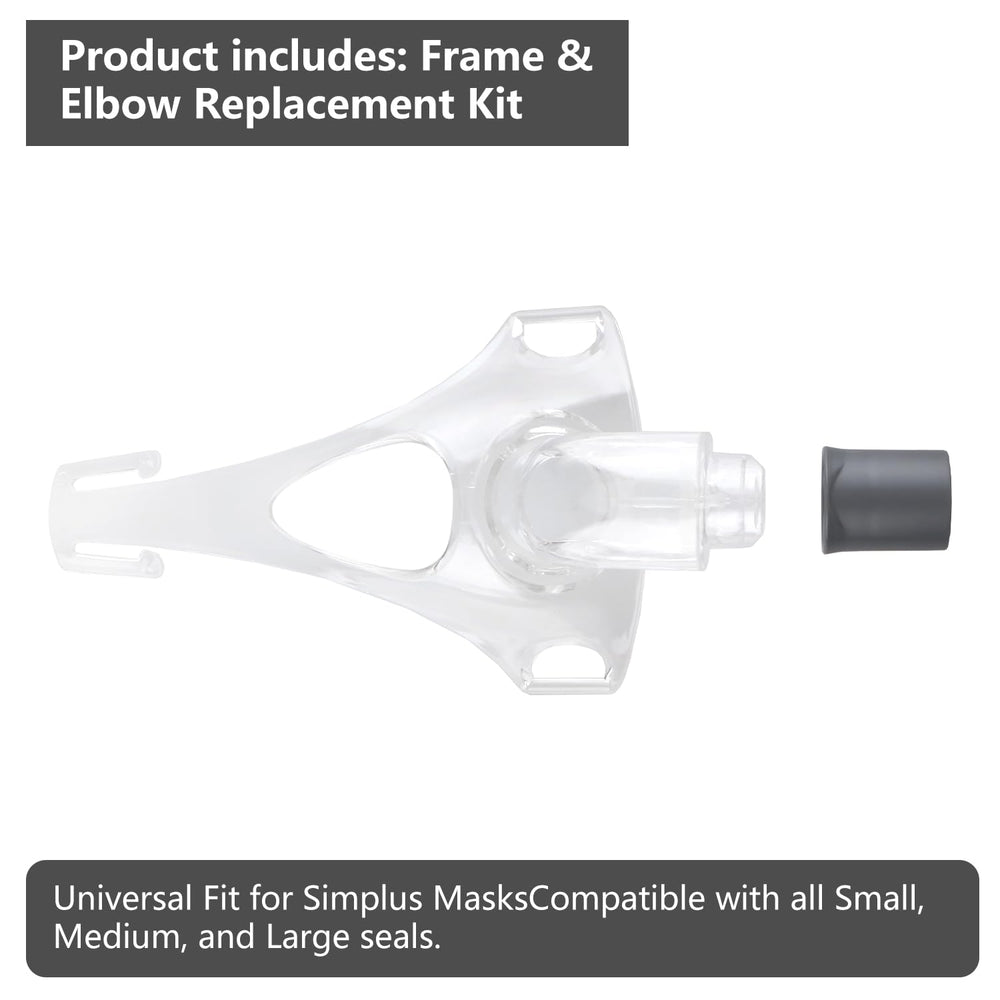 Lenura Easy Frame Elbow Simplus—medium seal, flexible fit for everyday CPAP comfort