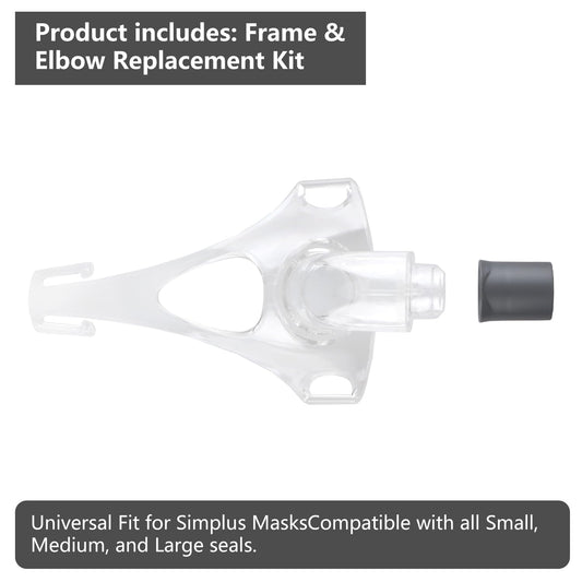 Lenura Easy Frame Elbow Simplus—medium seal, flexible fit for everyday CPAP comfort