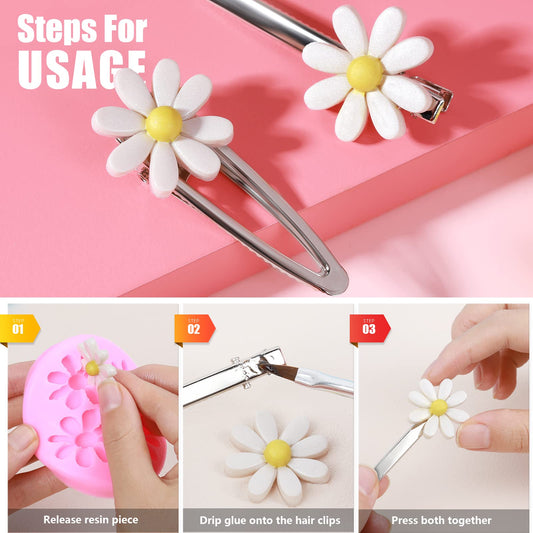 LEOBRO 50-piece set of metal hair clips for versatile hairstyles