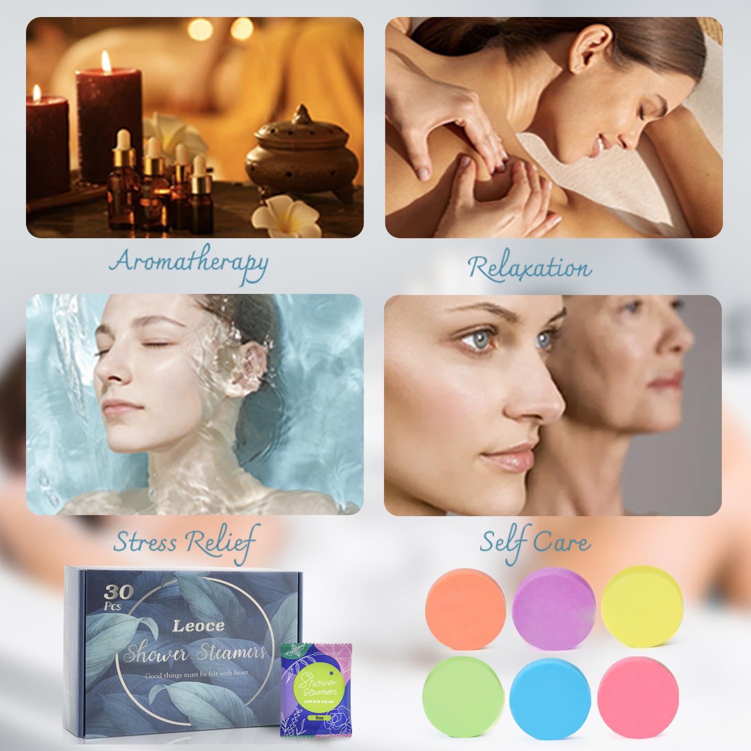 leoce verbena aroma shower steamer brightens mood and relieves fatigue