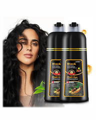 Leorx 2pack black hair dye shampoo bottle for easy at-home color.