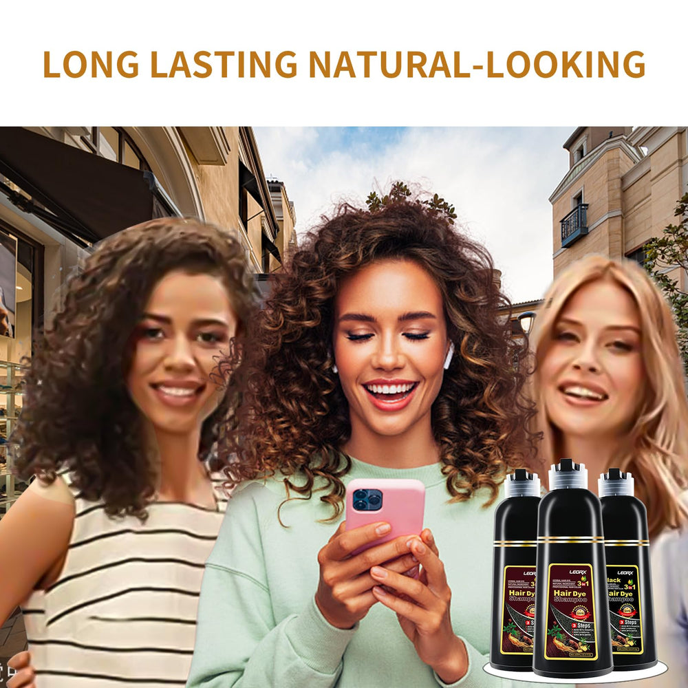 Leorx 3-in-1 brown hair dye after-color shine and softness
