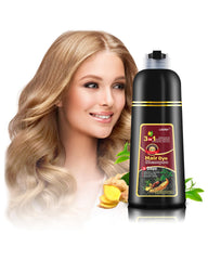Leorx hair dye shampoo bottle showing the 3-in-1 formula for at-home coloring
