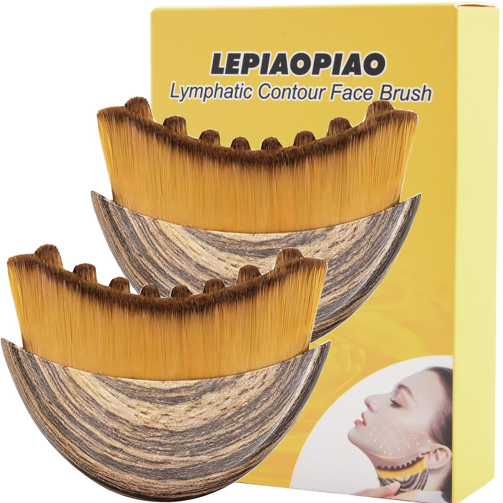 LEPIAOPIAO lymphatic drainage brush closeup bristles for sensitive skin.