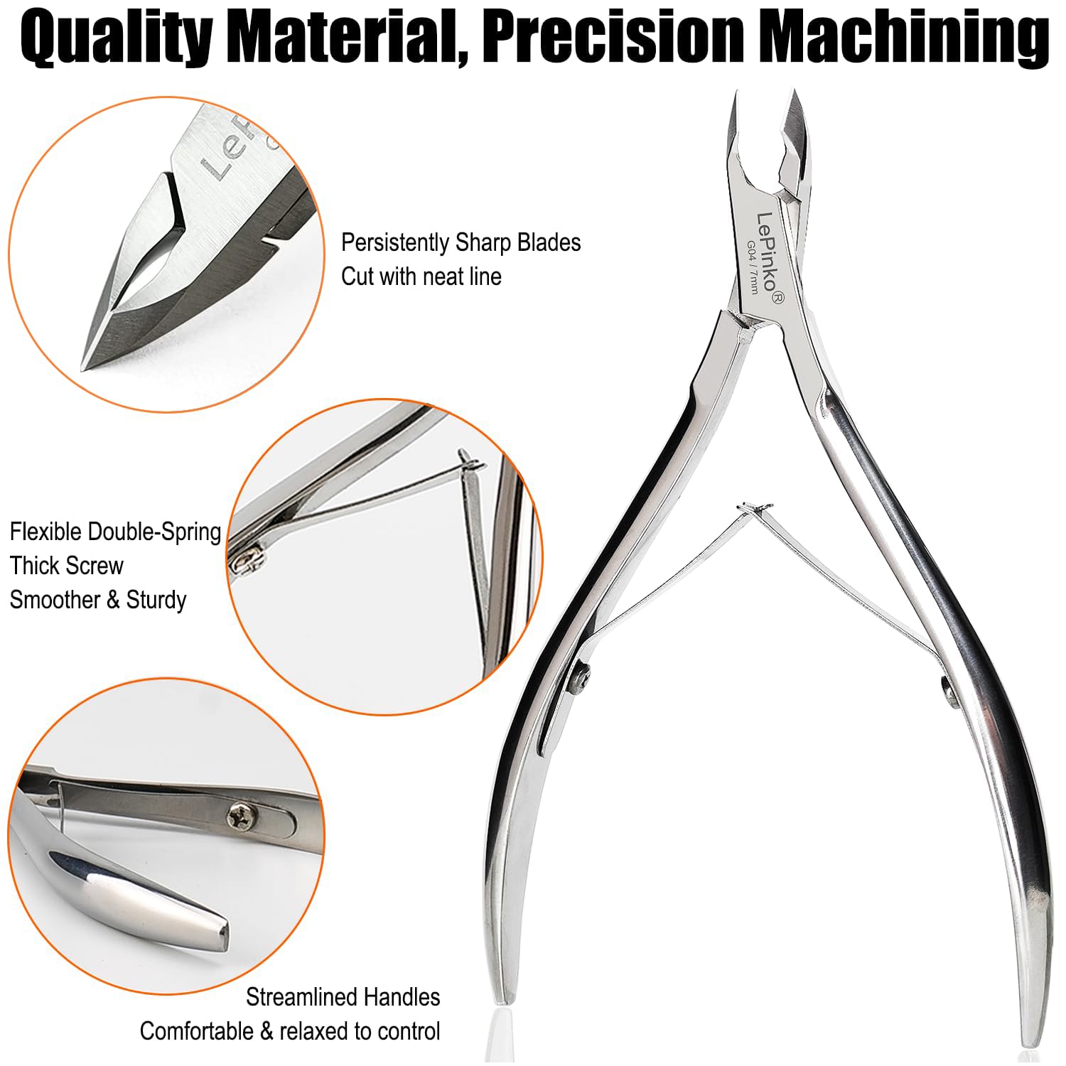 Ergonomic LePinko cuticle trimmer design for comfortable use