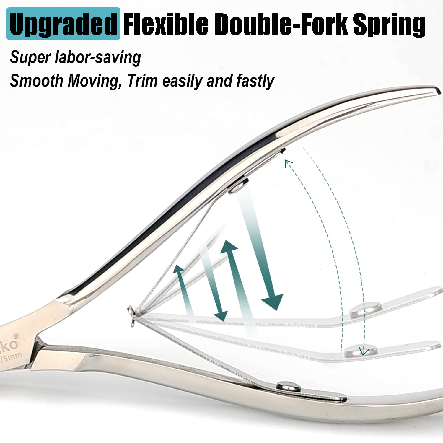 Smooth pivot mechanism reduces wrist strain during trimming
