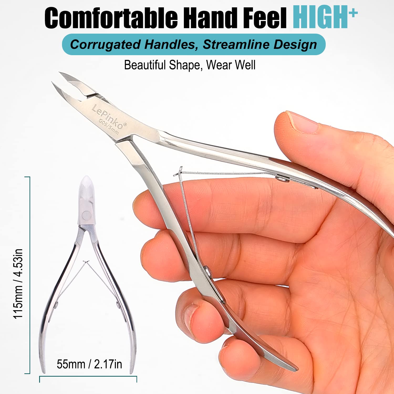 Compact LePinko trimmer ideal for travel and on-the-go manicure