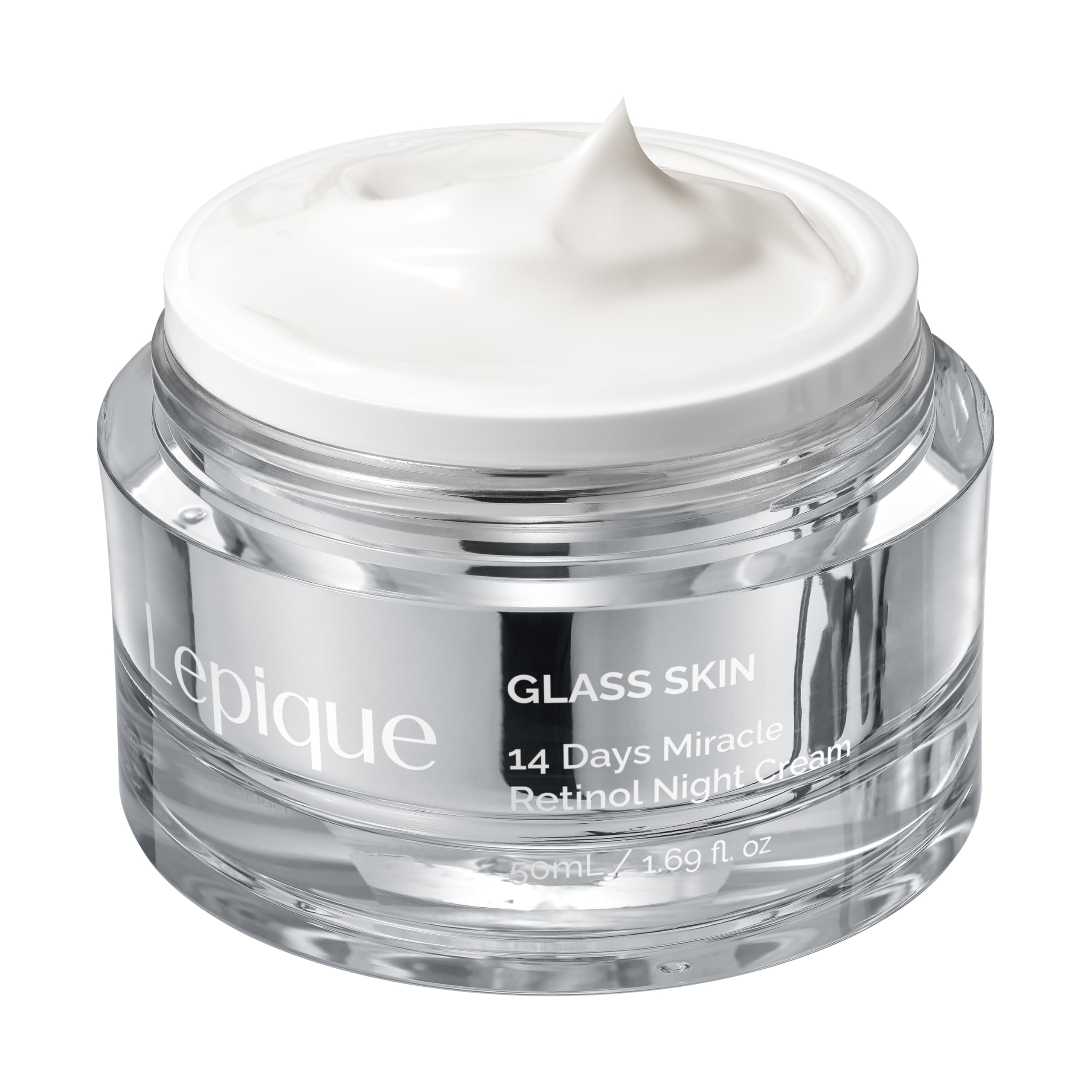 Lepique Retinol Night Cream jar – overnight care visually showcased