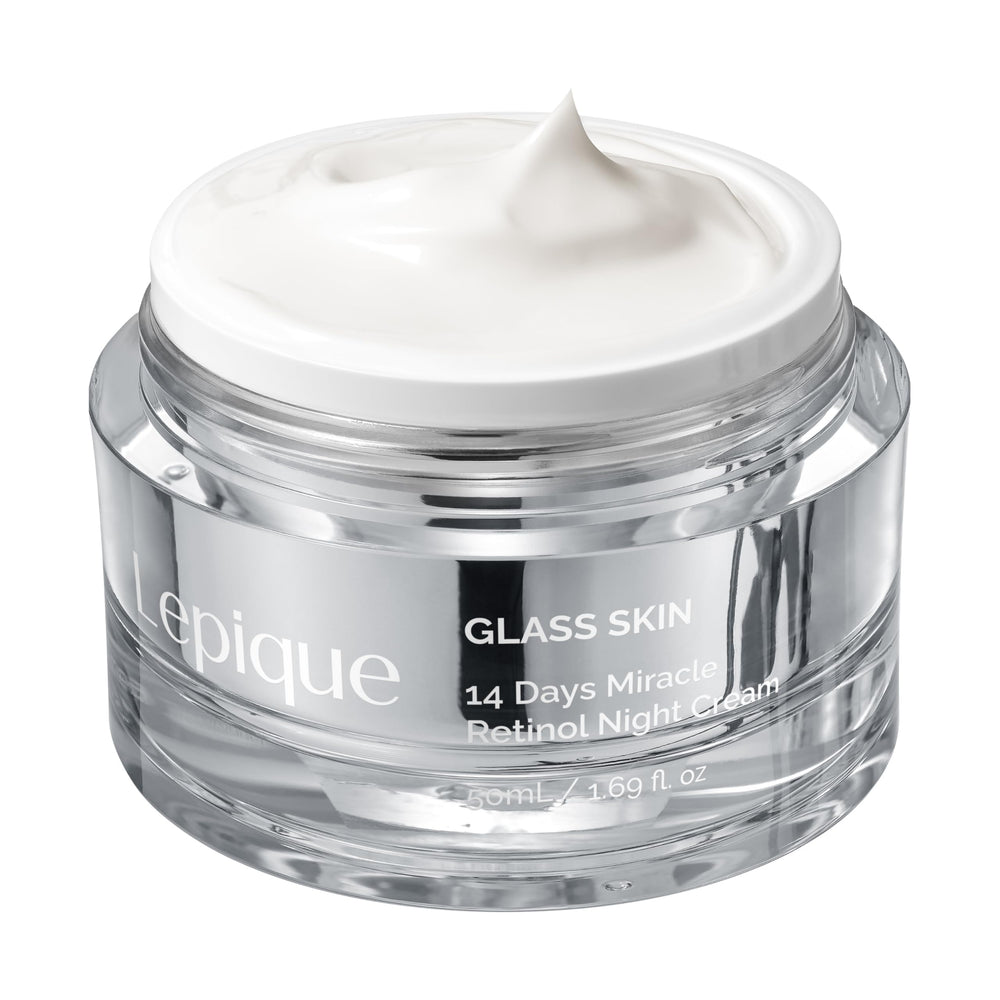 Lepique Retinol Night Cream jar – overnight care visually showcased