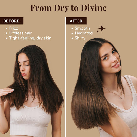 LEPURO argan oil dropper demonstrates easy application for quick nourishment