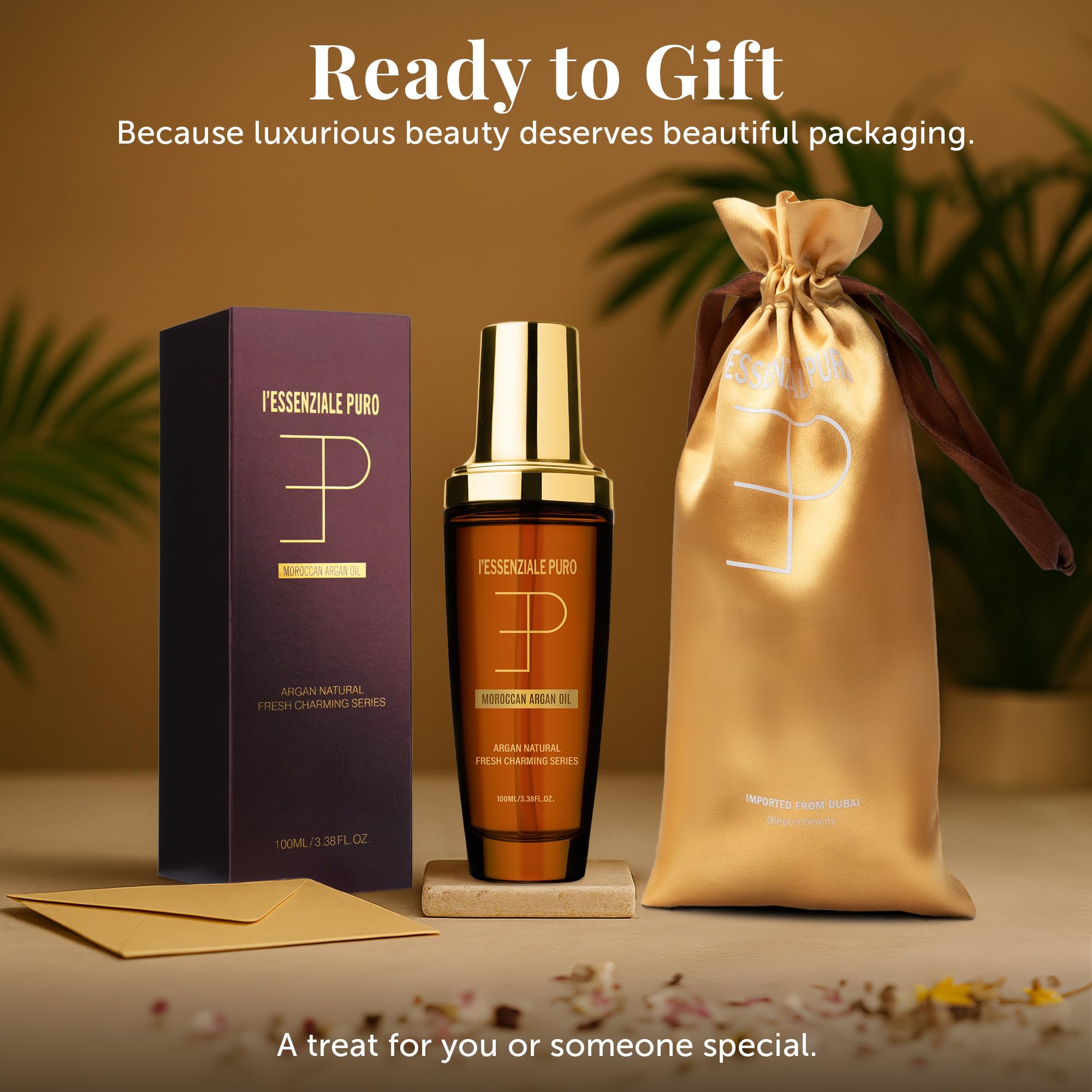LEPURO skin hydration elixir image hints at soft, radiant body skin