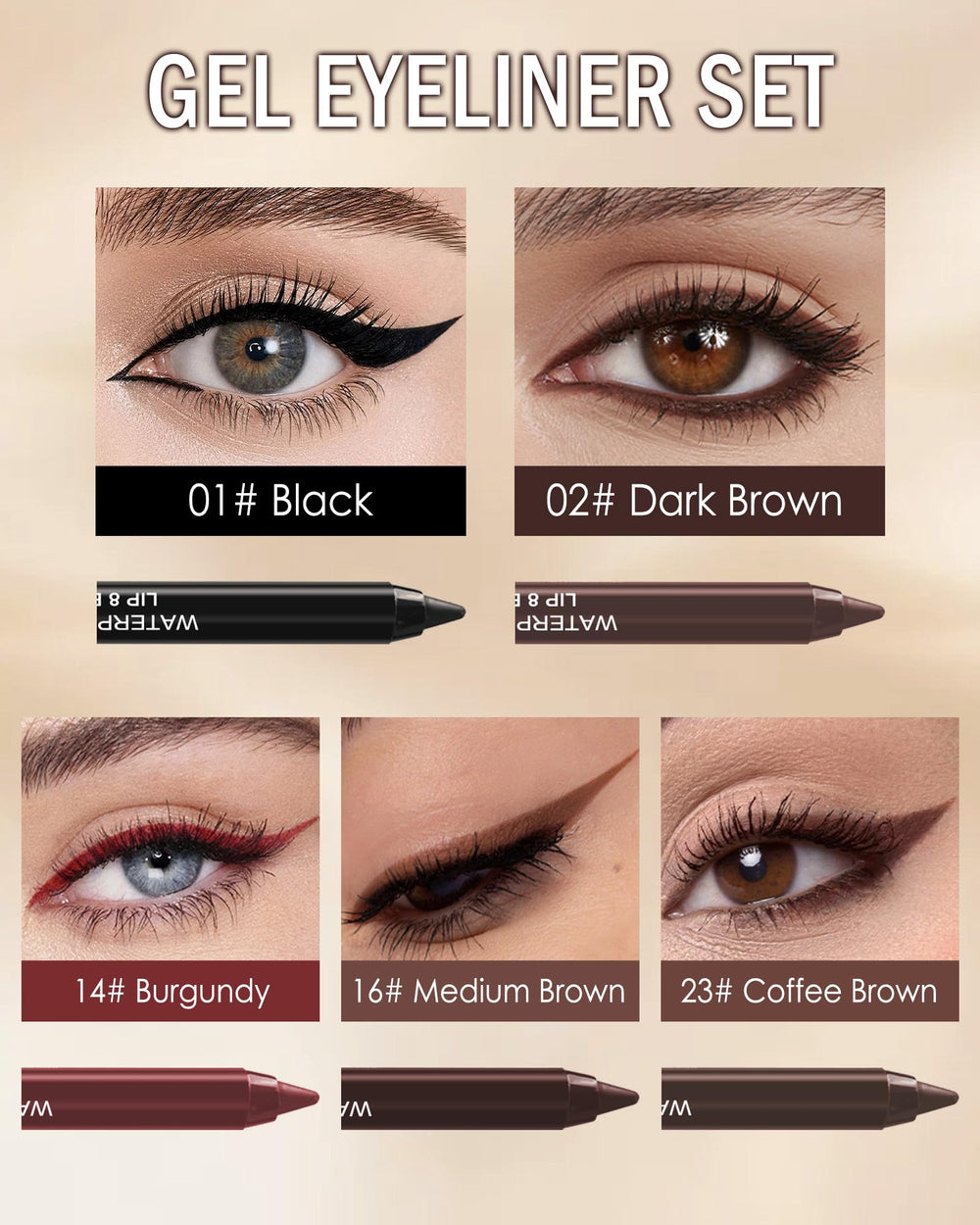 Lestpola versatile pencils work as eyeshadow, brow filler, or lip liner.