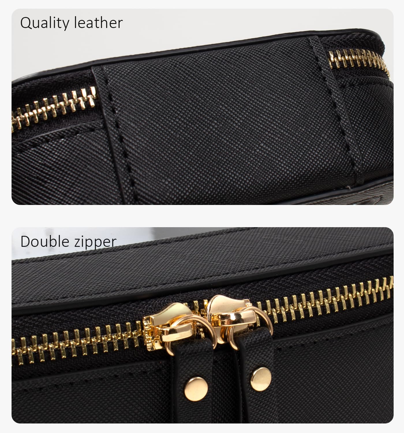 Letgo bag open zipper for quick access to items