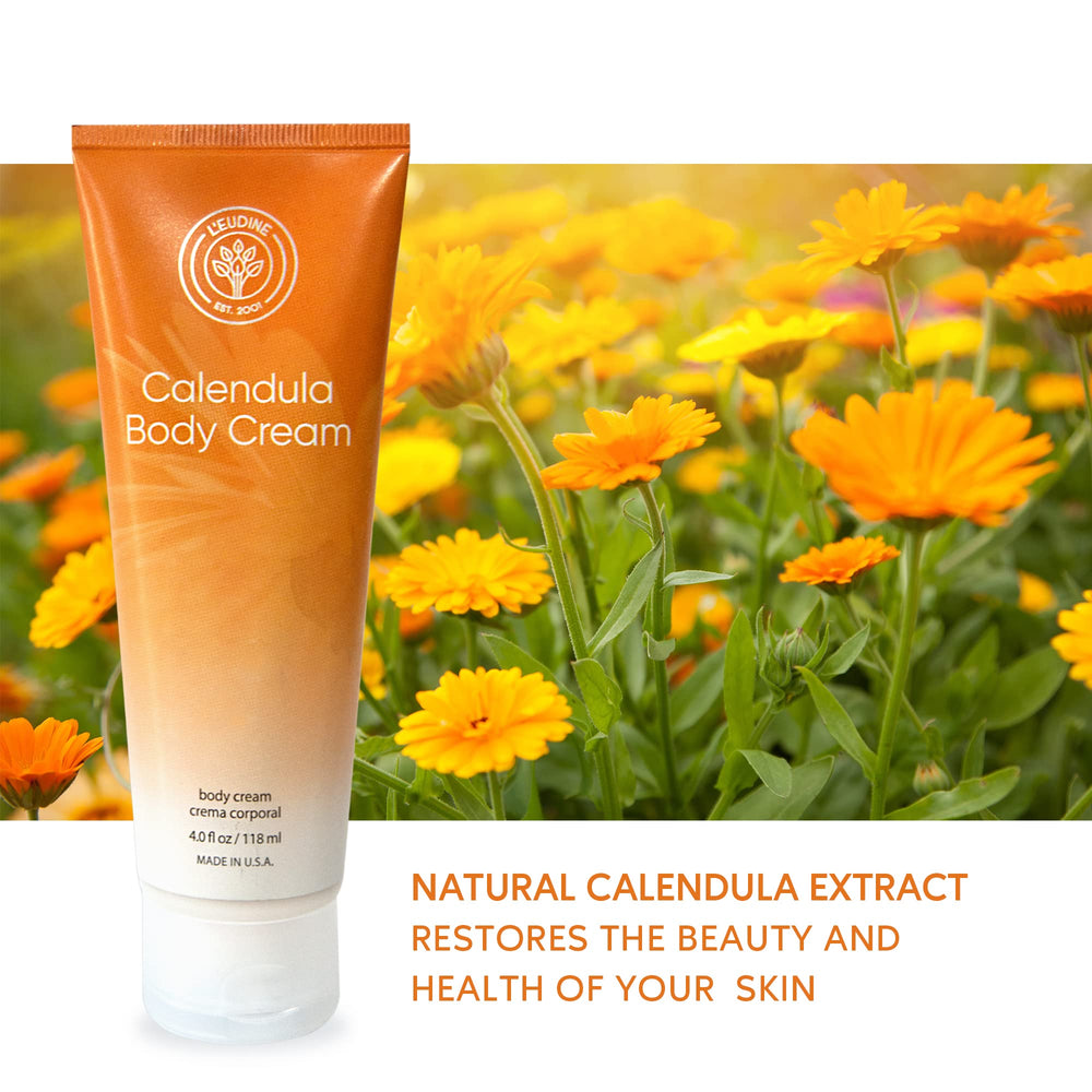 L’EUDINE Calendula Cream texture on skin highlights nourishing formula
