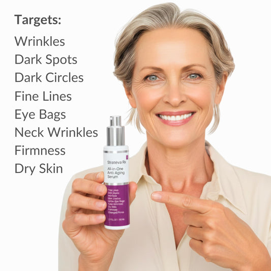 LeVaye Strateva RX apply routine image illustrating a simple step toward healthier-looking skin.