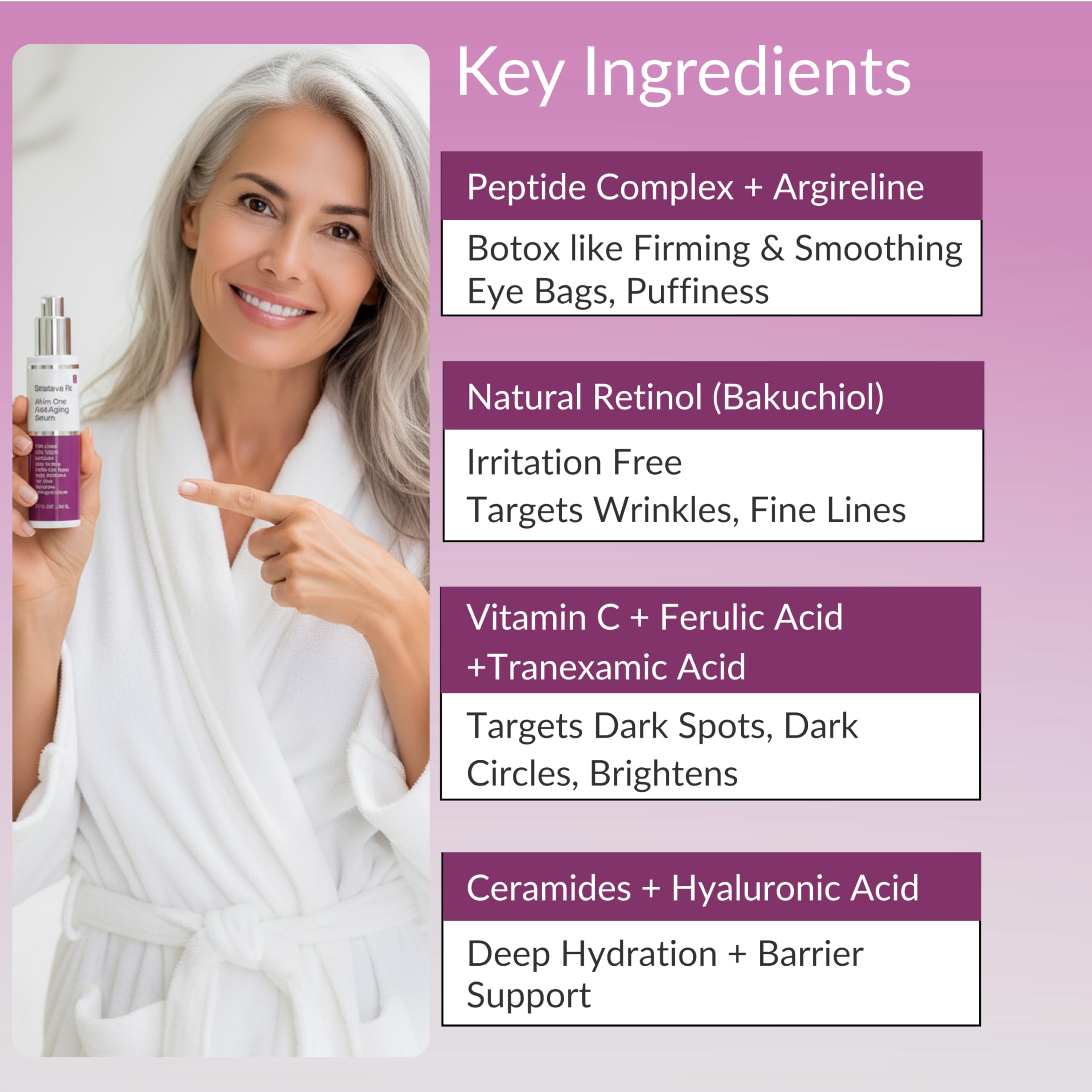 LeVaye Strateva RX dark spots brightening image suggesting improved skin tone.
