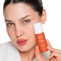 LeVaye Vitamin C Serum texture close-up, lightweight and non-greasy.