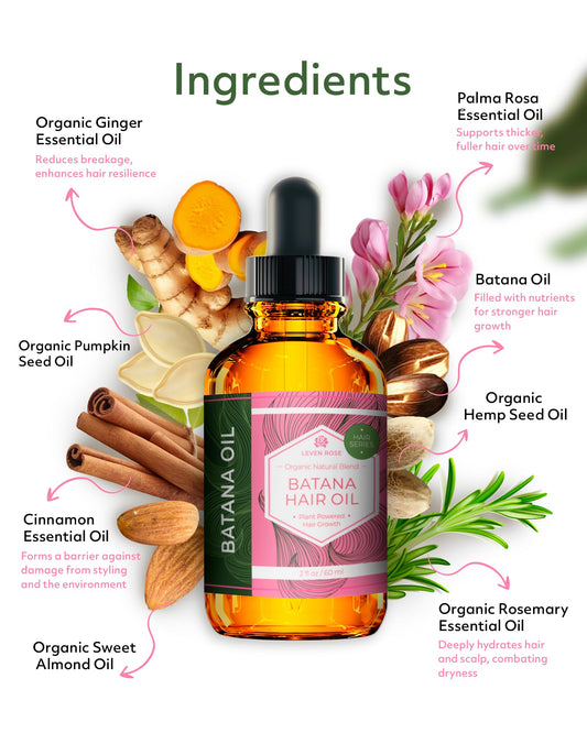 Leven Rose Batana Oil dropper pour for scalp application