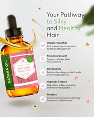 Leven Rose Batana Oil ingredient blend supports hair vitality