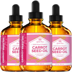 Leven Rose Carrot Seed Oil packaging box emphasizes vegan and cruelty-free.
