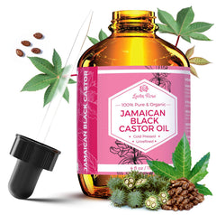 Leven Rose Jamaican Black Castor Oil bottle for natural hair and skin care
