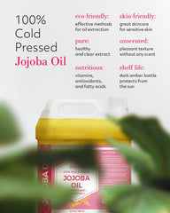 Leven Rose Jojoba Oil bulk label closeup showing premium purity for skincare and DIY