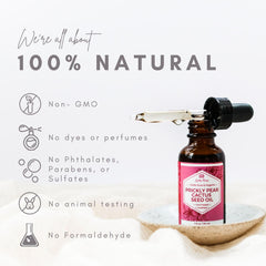 Leven Rose Prickly Pear Seed Oil travel size bottle fits bag for on-the-go hydration.