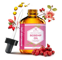 Leven Rose Rosehip Oil bottle front view for skin nourishment