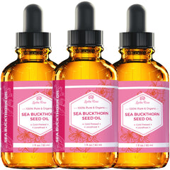 Leven Rose Sea Buckthorn Oil on the face shows quick absorption.
