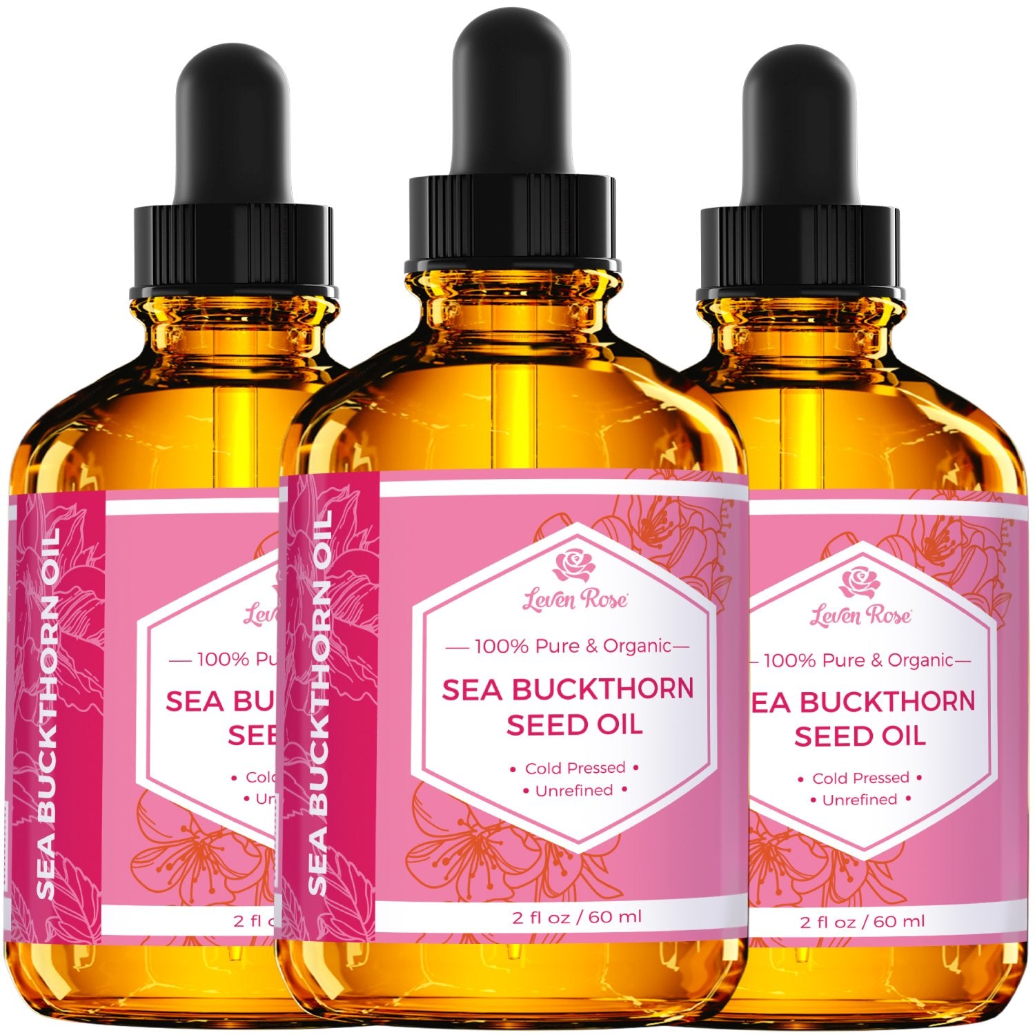 Leven Rose Sea Buckthorn oil stored in a cool place preserves freshness