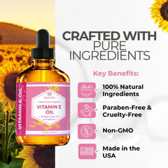 Leven Rose Vitamin E Oil silky texture close-up, luxurious skin feel