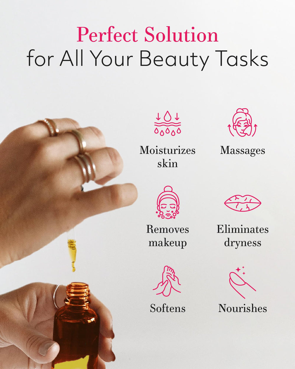 Leven Rose Jojoba Oil skin-care-application provides natural hydration and smooth skin texture