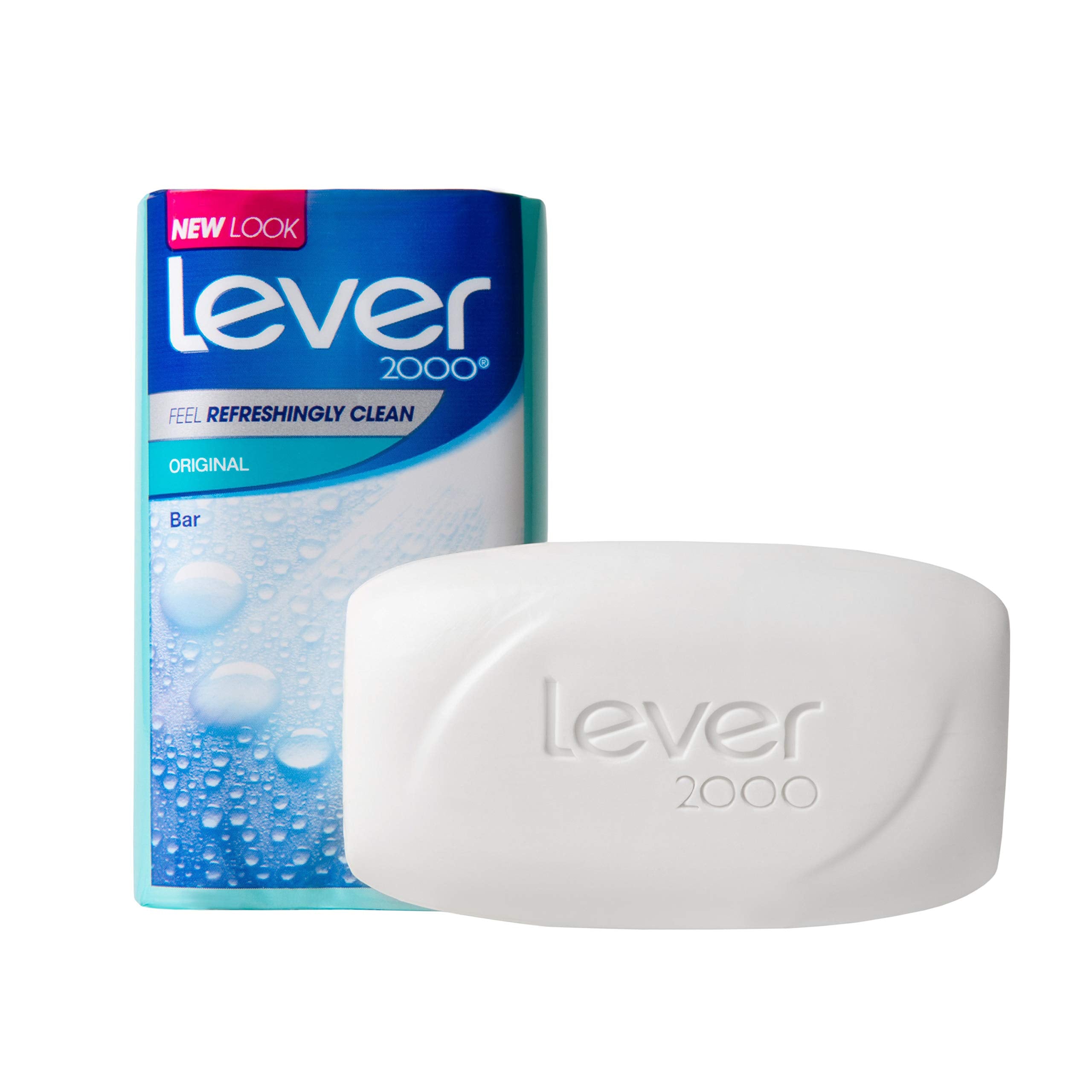 Close-up of Lever 2000 Original bar soap bar for a clean, non-drying wash