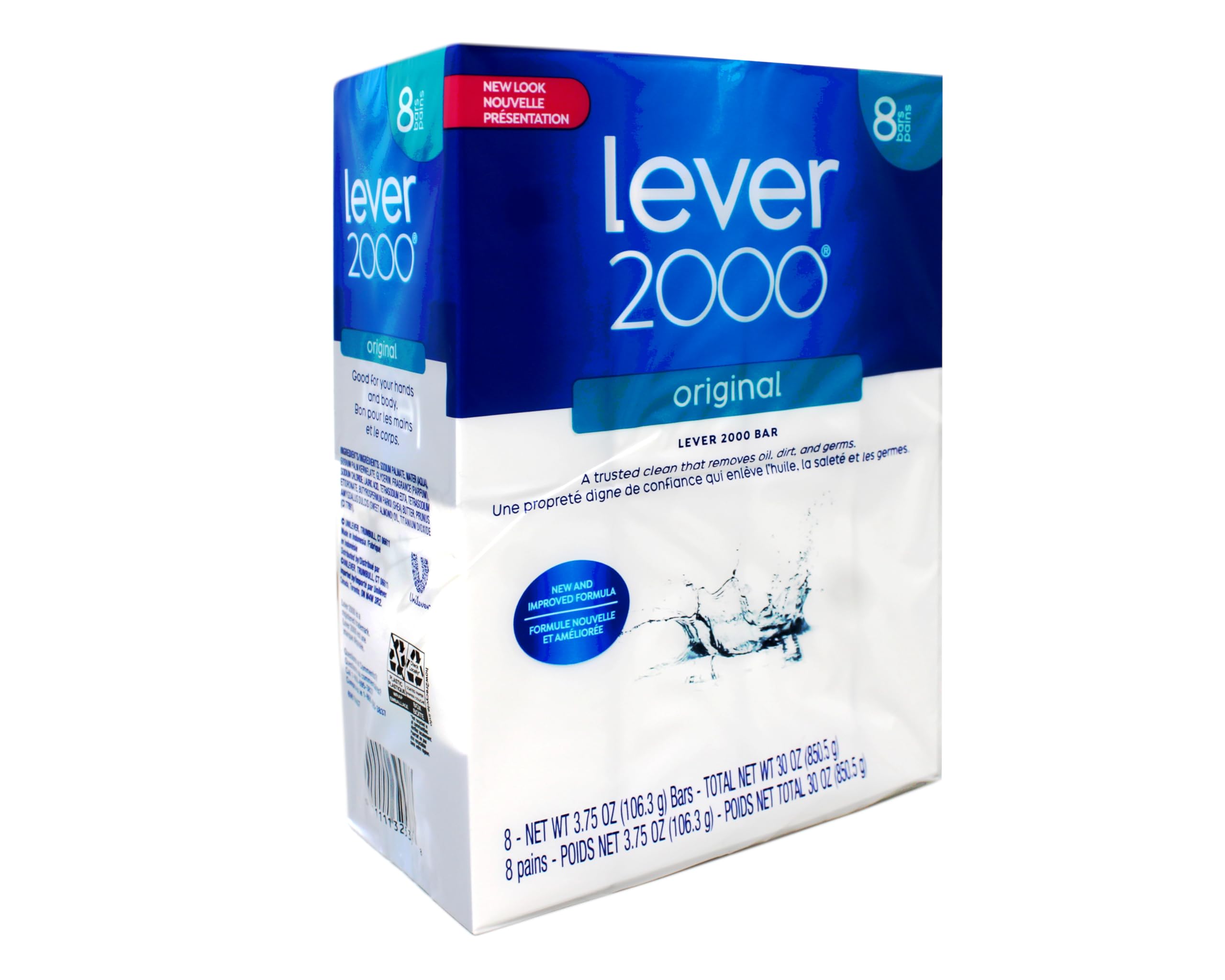 Lever 2000 Original Soap with refreshing scent ideal for hands and body.