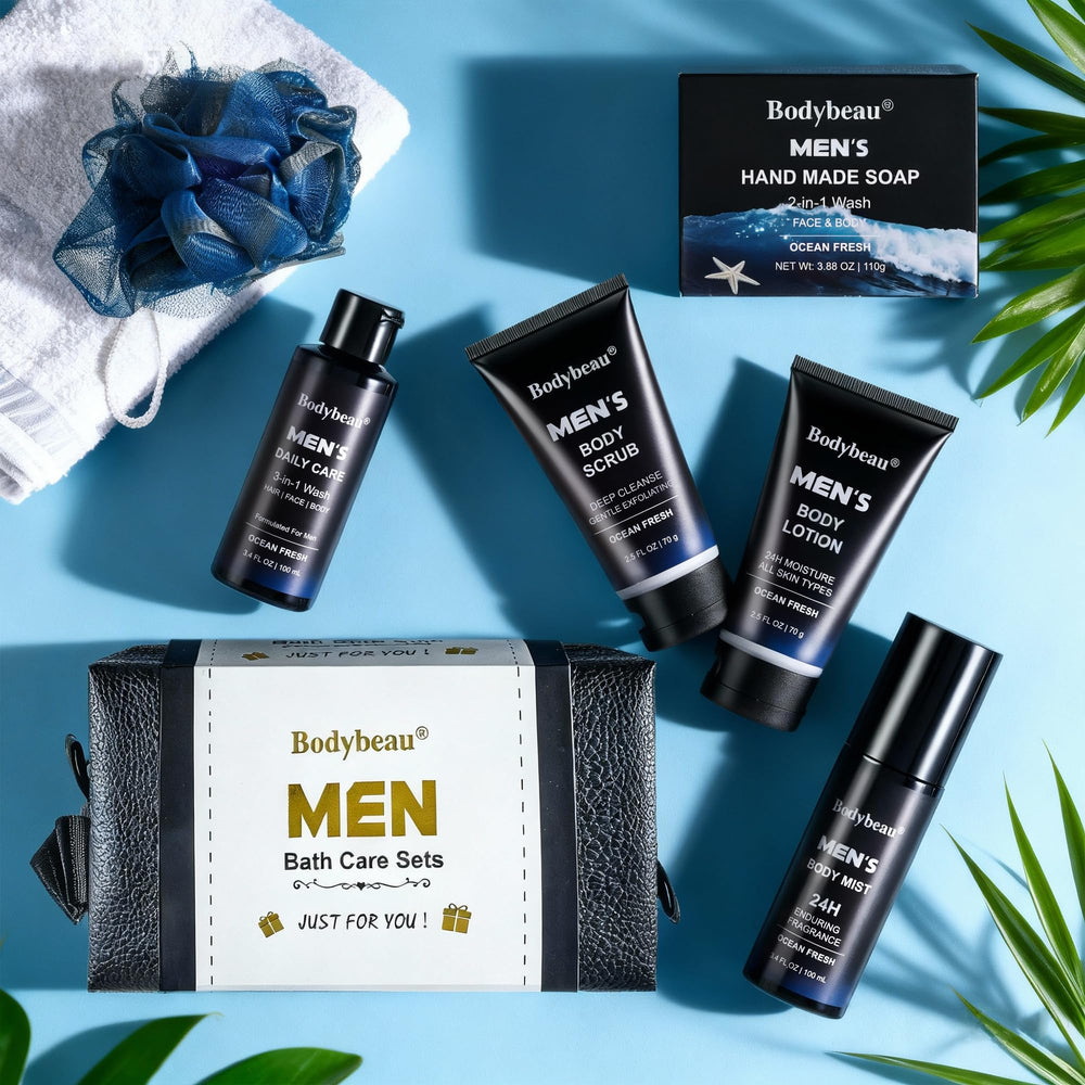 Le Vital grooming kit packaging, premium presentation for the holiday season.