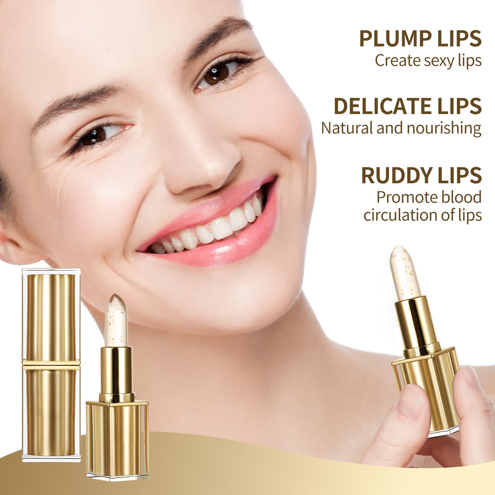 Levora lipstick leaves lips moisturized with a shiny glow.