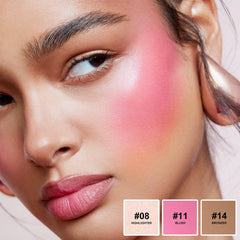 Lezero blush stick swatch in Light Fair, natural warmth and blendable color.