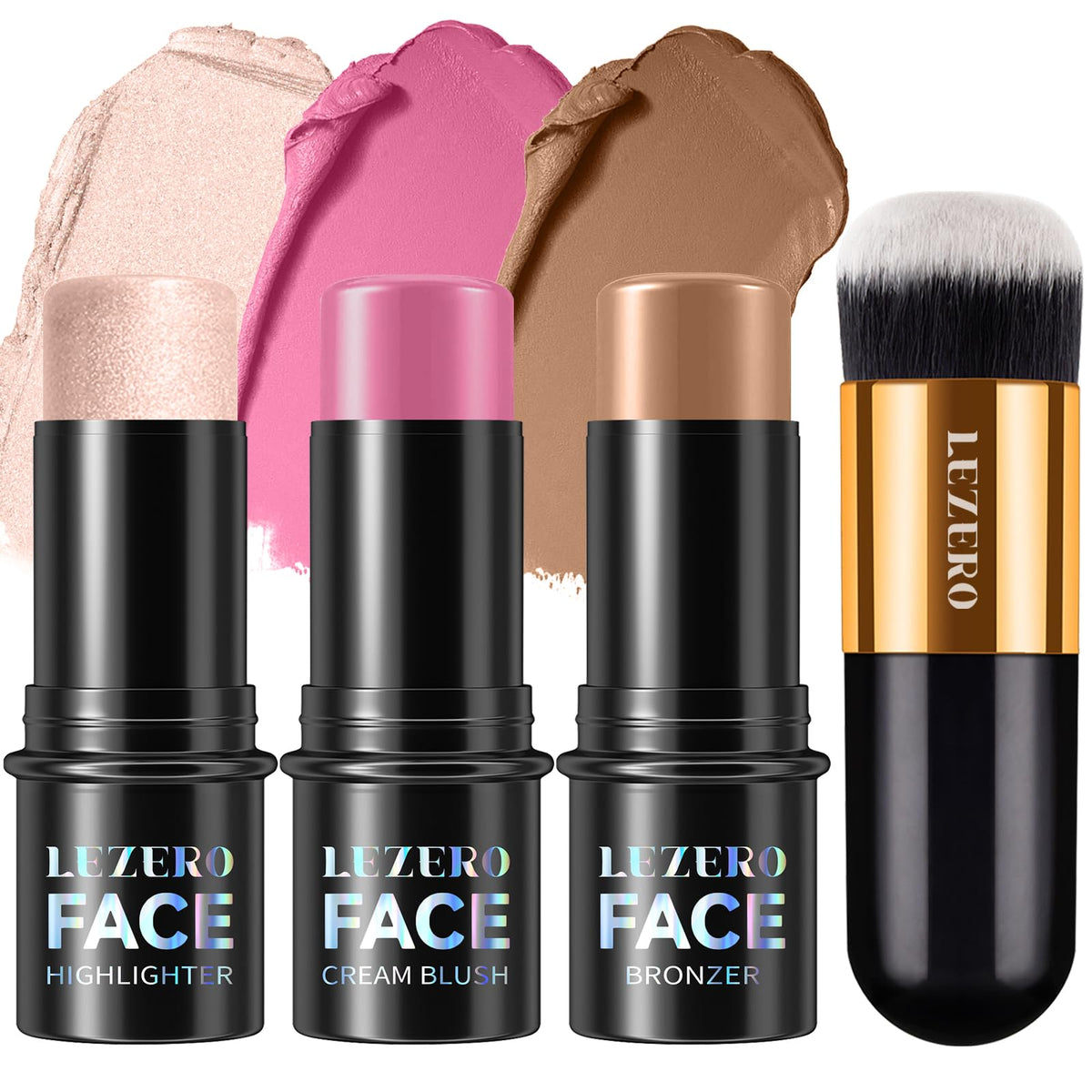 Lezero 3Pcs Contour Stick Kit Light Fair packaging close-up, showcasing creamy blend.