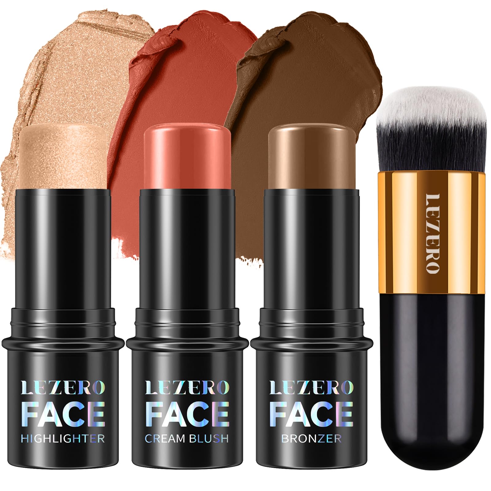 Lezero 3Pcs Contour Stick Kit packaging showing the three shades for versatile sculpting.